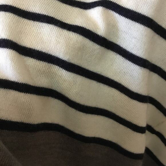 Tory Burch Grey Striped Wool Sweater - Picture 9 of 13